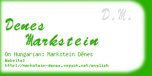 denes markstein business card